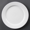 Olympia Whiteware Wide Rimmed Plates 280mm (Pack Of 6)