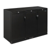 Polar G-Series 900mm Triple Solid Door Back Bar Cooler In Black 330ltr