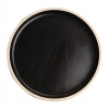 Olympia Canvas Flat Round Plate Delhi Black 180mm (Pack Of 6)